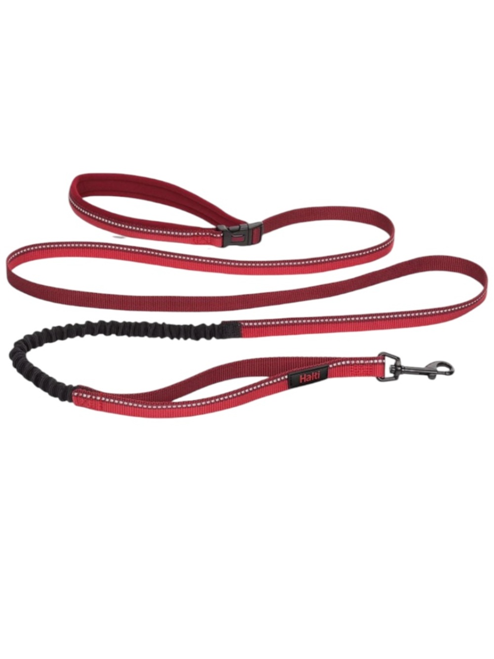KONG Reflective Shock Absorbing Hands-Free Bungee Dog Leash -  6’ Red